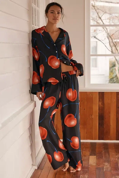 Lyrebird The  Silky Pajama Pants In Black