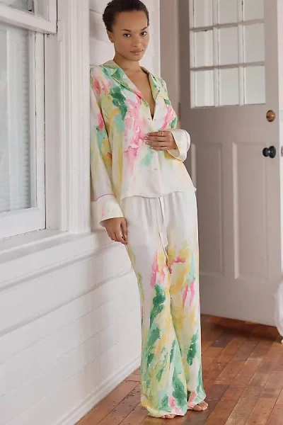 Lyrebird The  Silky Pajama Pants In Blue