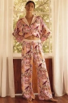 Lyrebird The  Silky Pajama Pants In Pink
