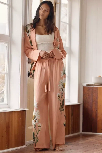 Lyrebird The  Silky Pajama Pants In Pink