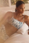 Lyrebird The  Skin Seamless Square-neck Bra In Blue