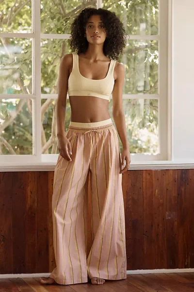 Lyrebird Wide Leg Boxer Pants In Brown