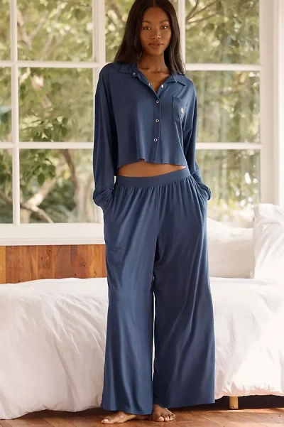 Lyrebird Wide-leg Trousers In Blue