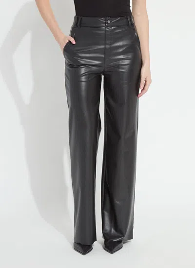 Lyssé Ada Pull On Transeasonal Vegan Leather Trouser In Black