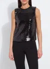 Lyssé Lysse Adaline Sequin Shell Top In Black