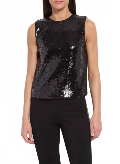 Lyssé Adaline St Sequin Shell Top In Black Sequin