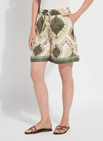 Lyssé Lysse Adhara Satin Drawstring Shorts In Green