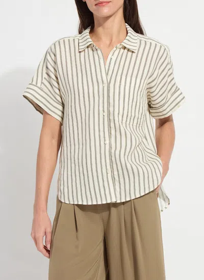 LYSSÉ ADLEY LINEN BOXY SHIRT