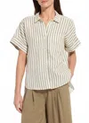 Lyssé Lysse Adley Stripe Linen Button-up Shirt In Multi