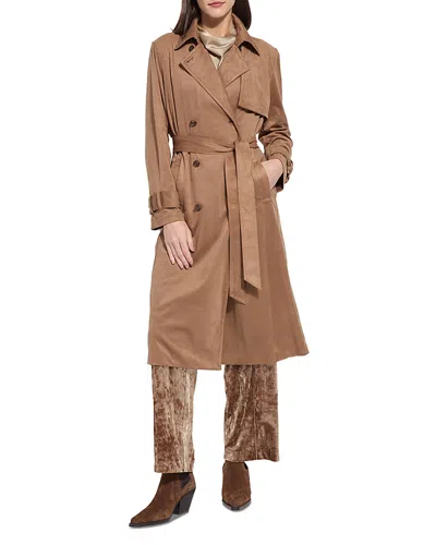 LYSSÉ AGATHA FAUX SUEDE TRENCH COAT