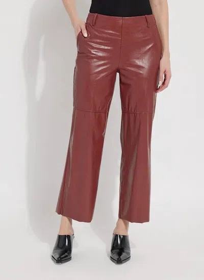 LYSSÉ AIMEE VEGAN LEATHER PANT IN AUBURN