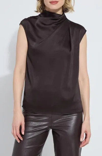 Lyssé Lysse Aisha Sleeveless Cowl Neck Top In Brown