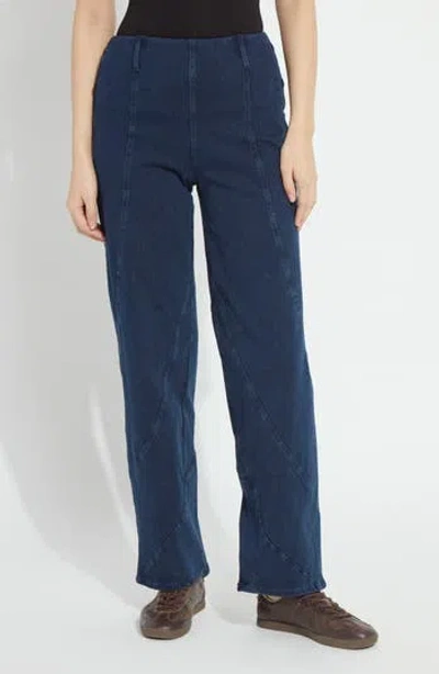 Lyssé Lysse Amabel High Waist Seamed Barrel Leg Jeans In Blue