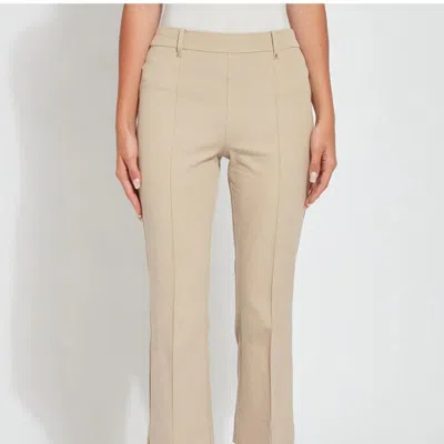 Lyssé Amanda Bootcut Crop Sharp Pant In Brown