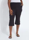 Lyssé Amanda High Waist Pull-on Capri Pants In Black
