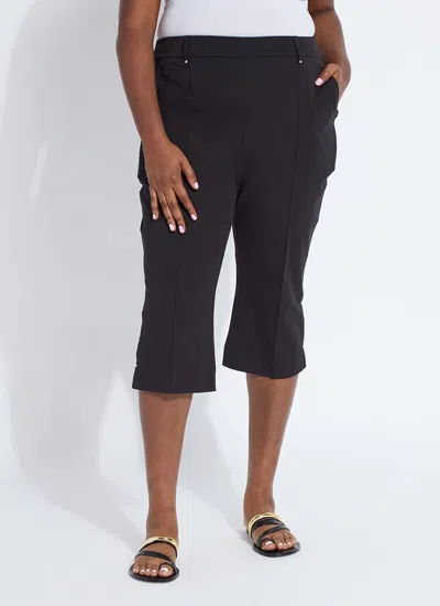 Lyssé Amanda Capri Pant (curvy, 18.5" Inseam) In Black