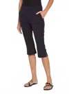 Lyssé Amanda High Waist Pull-on Capri Pants In Black