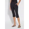 Lyssé Amanda High Waist Pull-on Capri Pants In Black