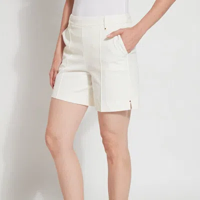 Lyssé Womens Pull On Denim Bermuda Shorts In White