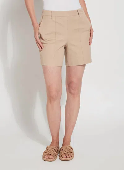 Lyssé Amanda Stretch Twill Short In Canyon In Beige