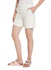 Lyssé Womens Pull On Denim Bermuda Shorts In White