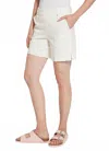 Lyssé Womens Pull On Denim Bermuda Shorts In White