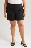 Lyssé Amanda Stretch Twill Shorts In Black