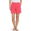 Lyssé Amanda Stretch Twill Shorts In Coral Sunset