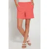 Lyssé Amanda Womens High Rise Short Flat Front In Coral Touch