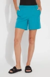 Lyssé Amanda Stretch Twill Shorts In Blue