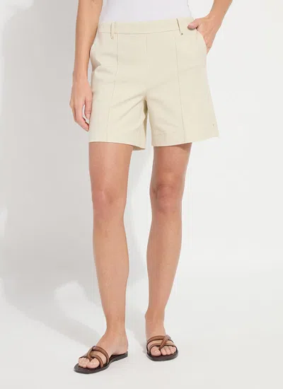 Lyssé Amanda Twill Short - Sleek Beige (6" Inseam) In Neutral