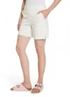Lyssé Womens Pull On Denim Bermuda Shorts In White