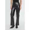 Lyssé Amara Straight Flare Vegan Leather Pants In Black Wicker In Black