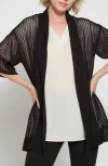 Lyssé Lysse Amora Linen Mesh Duster In Black