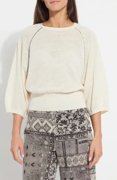 Lyssé Lysse Anabela Linen Blend Sweater In White