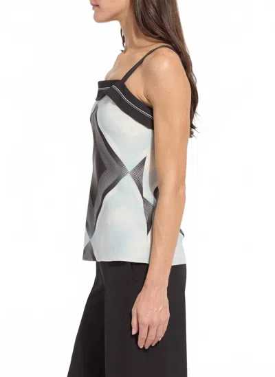 Lyssé Ananda Printed Tank Top In Halftone Scarf In Multi