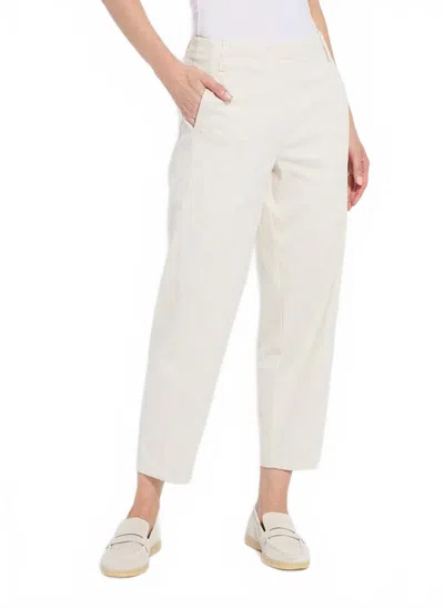 LYSSÉ ANELISE BARREL TROUSER IN OAT
