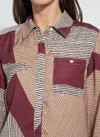 Lyssé Anish Elastic Cuff Shirt Blouse In Multi
