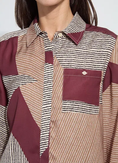 Lyssé Anish Elastic Cuff Shirt Blouse In Multi