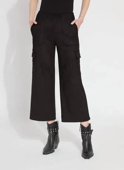 Lyssé Anita Hi Waist Vegan Crop Cargo Pants In Black