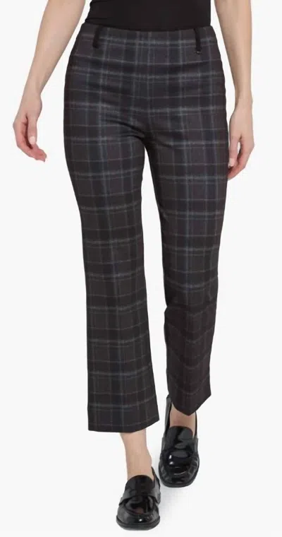 Lyssé Ankle Bootcut Pant In Bristol Plaid In Gray