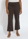 Lyssé Ankle Denim Baby Bootcut (curvy, 27" Inseam) In Brown