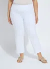 Lyssé Ankle Denim Baby Bootcut (curvy, 27" Inseam) In White