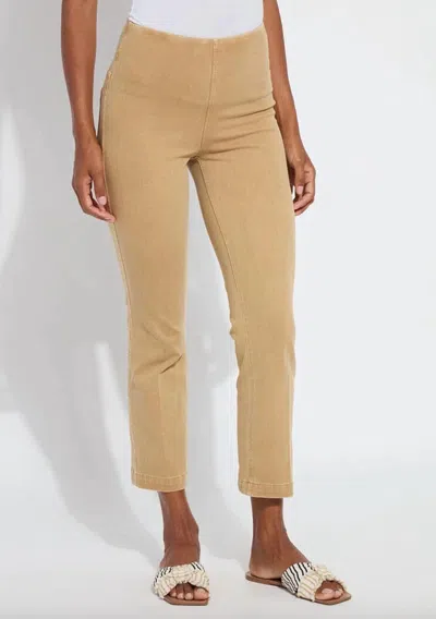 Lyssé Ankle Denim Baby Bootcut Pant In Antique Wash Tan