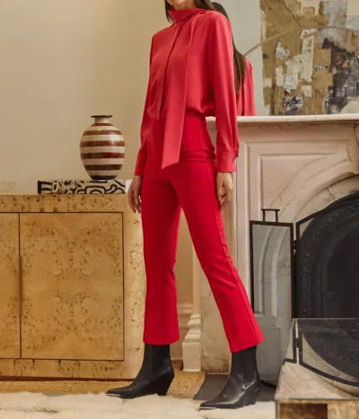 Lyssé Ankle Elysse Pant In Deep Red