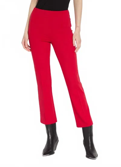 LYSSÉ ANKLE ELYSSE PANT IN DEEP RED