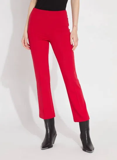 LYSSÉ ANKLE ELYSSE PANTS IN DEEP RED