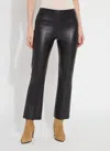 Lyssé Ankle Elysse Vegan Leather Pants In Black In Blue