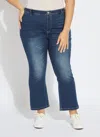 Lyssé Lysse Estelle Pull-on Ankle Flare Jeans In Blue