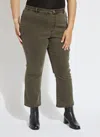 Lyssé Lysse Estelle Pull-on Ankle Flare Jeans In Asutex Mosswood